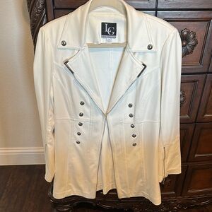 LG White Blazer Textured Suit Jacket